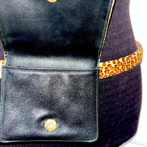 WCM New York Calf hair leopard print n leather belt with bag. - Picture 5 of 7